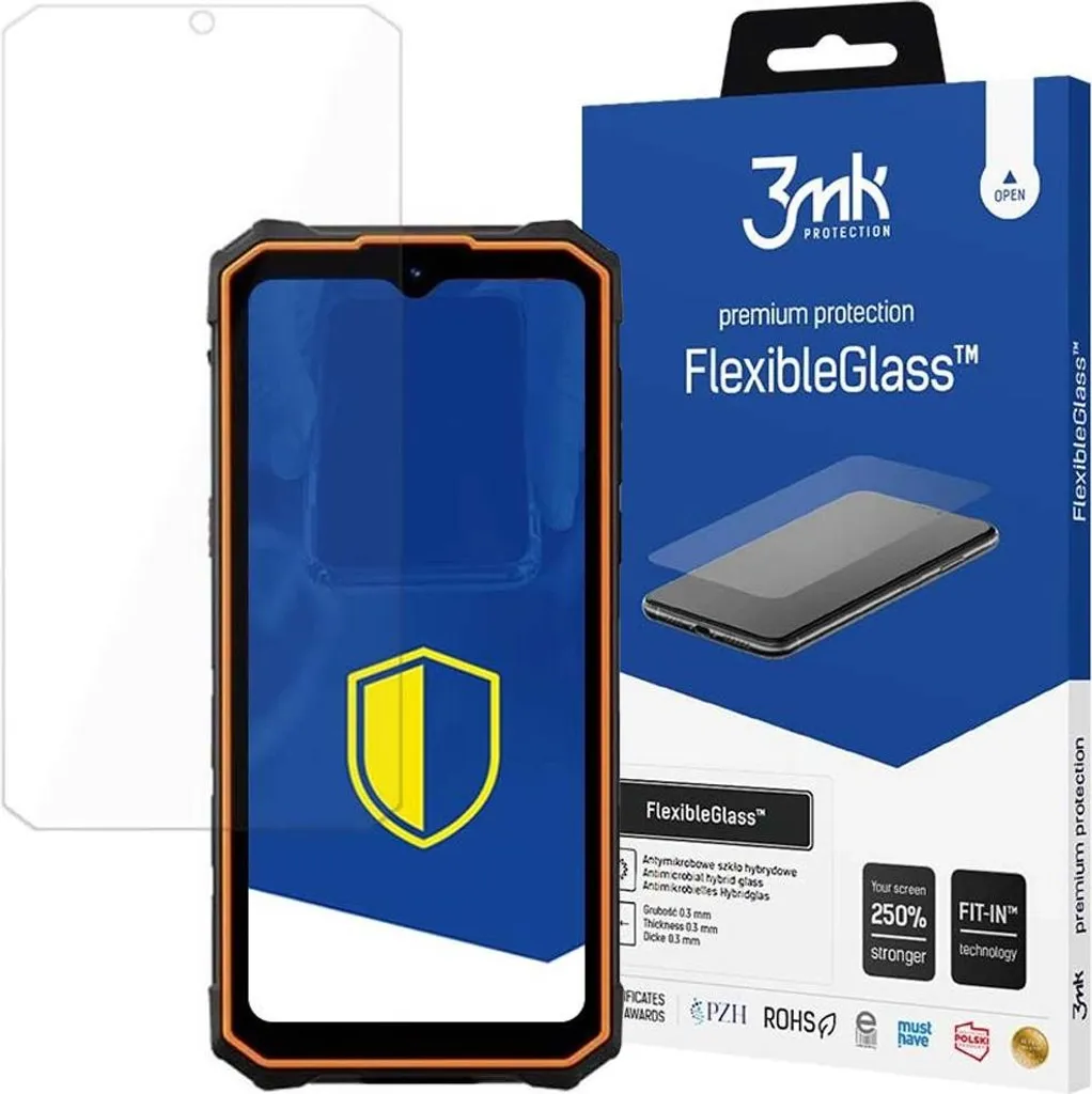 Pellicola Vetro 3mk FlexibleGlass Hotwav Cyber 13 Pro - Protezione 7H