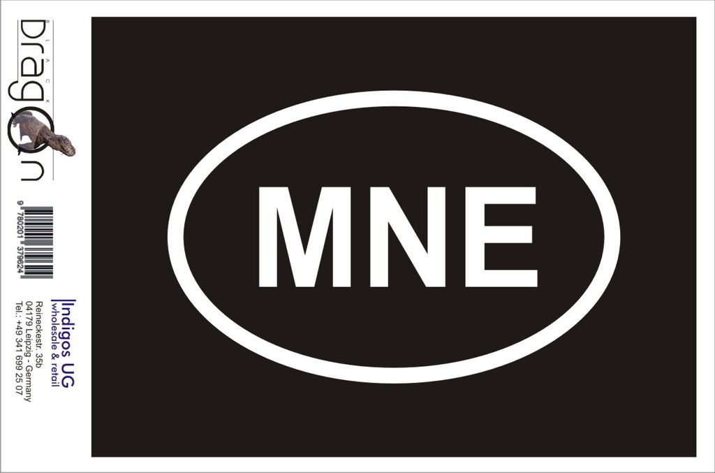 Aufkleber / Autoaufkleber - JDM / Die cut / Auto / OEM - Monte MNE - 110x60 mm gelb - Heckscheibe / Heckscheibenaufkleber