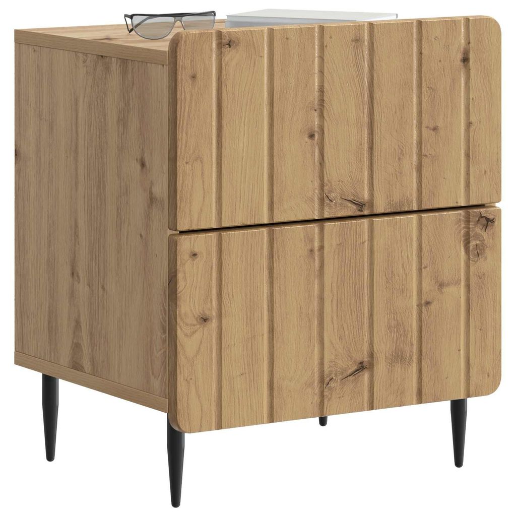 vidaXL Nachttisch Artisan-Eiche 43 x 34,5 x 49,5 cm Holzwerkstoff
