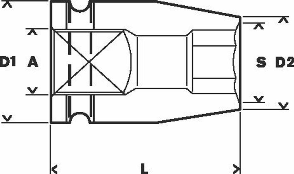 Bosch 1608552015 Steckschlüsseleinsatz 1/2'