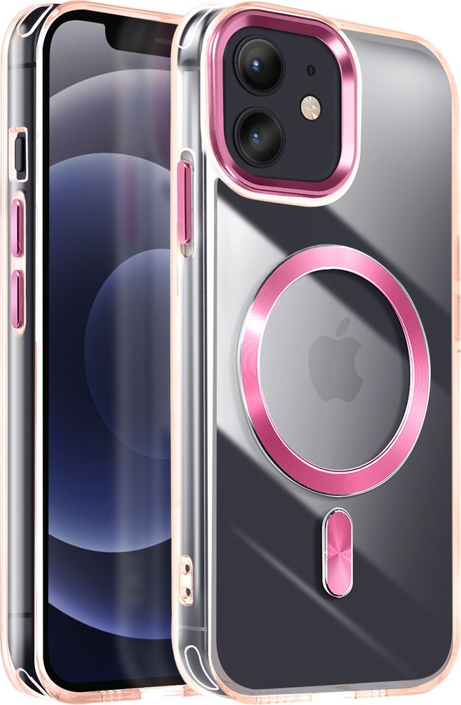Avizar, MagSafe Hülle für Apple iPhone 12 / 12 Pro Cristal Color, Champagnerrosa