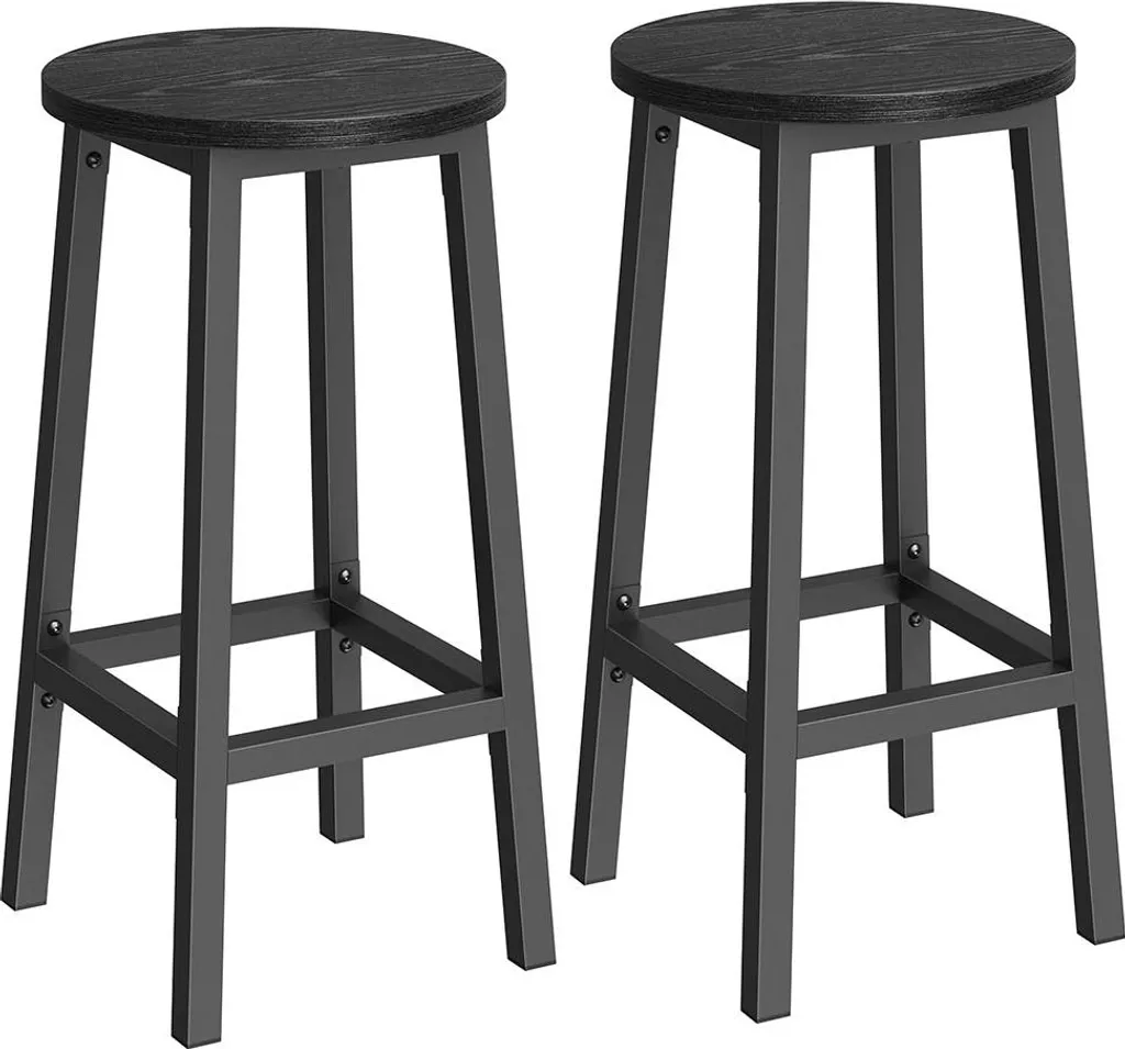 Tabourets de bar en métal lot de 2 chaises hautes de cuisine confortables