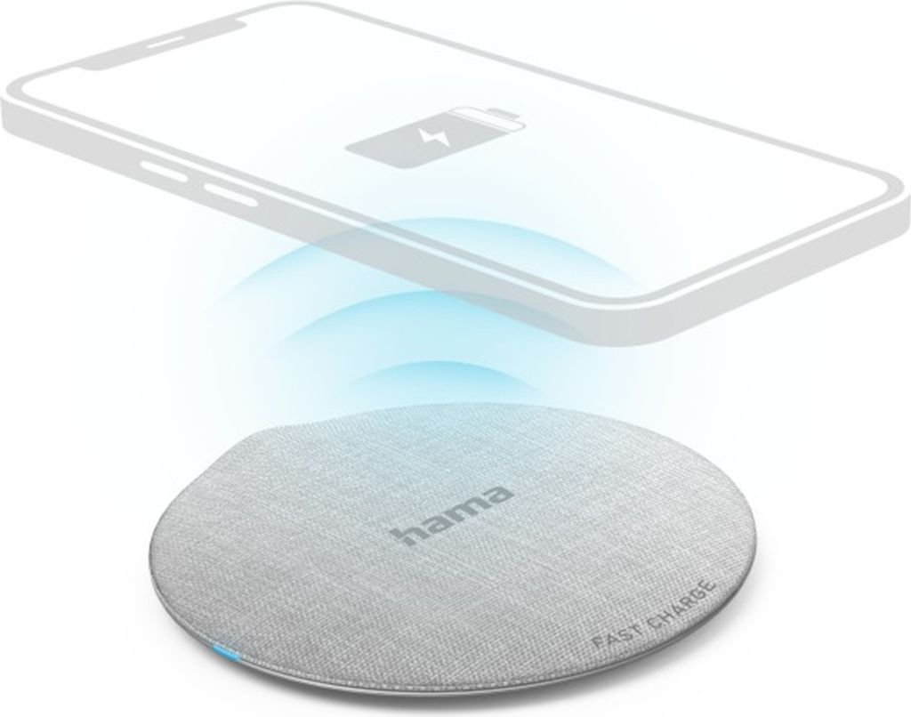 Hama Wireless Charger QI-FC10 Metal, 10 W, weiß Produktbild 