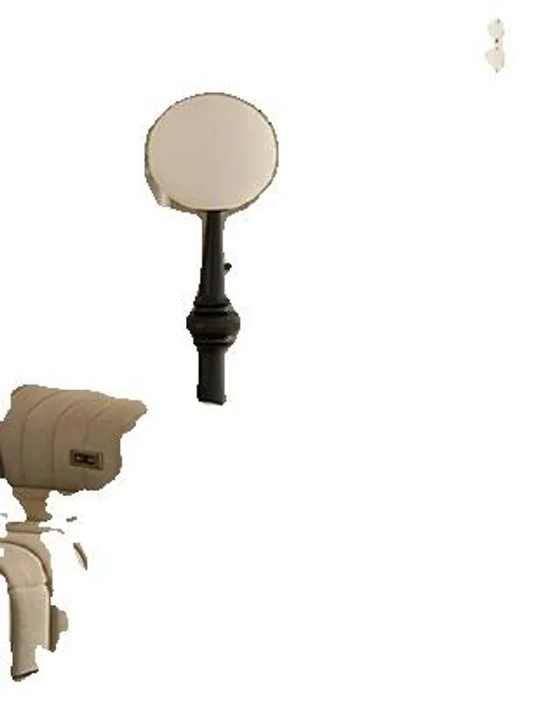 Rideau beige pour appartement en location fixation Velcro mur sans trou