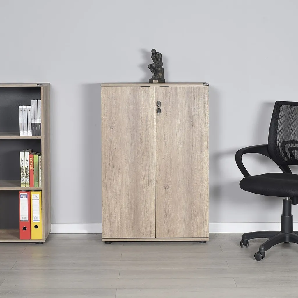 Bibliothèque Noyer Clair 109 cm : Solution Rangement Gain de Place - 2