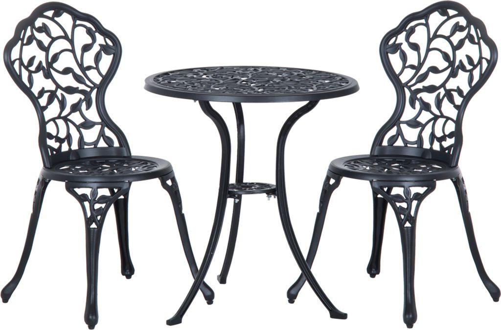 Outsunny bistro set 3dílný zahradní set z litého hliníku Obrázek produktu 1