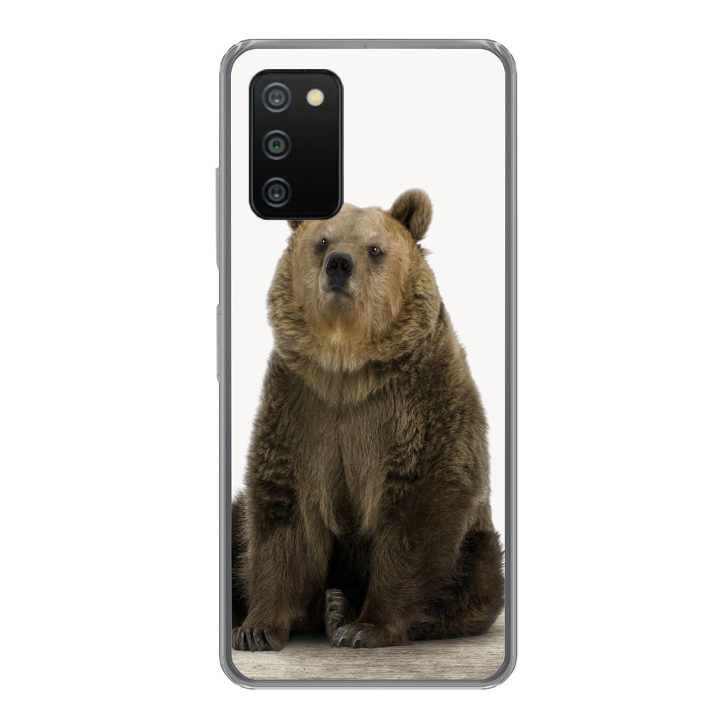 MuchoWow Handyhülle Schutzhülle Hülle für Samsung Galaxy A03s Braunbär - Tiere - Bär - Niedlich - Jungen - Mädchen Silikon Softcase Handy ...