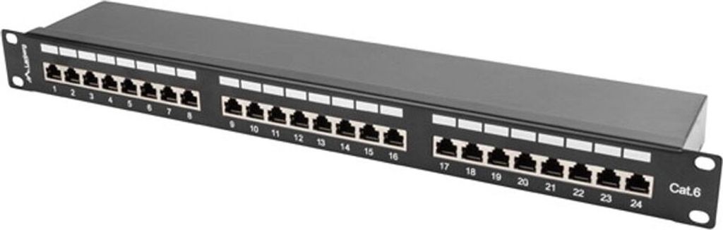 LANBERG Patchpanel 24-Port 1U 19" Cat. 6 FTP geschirmt Produktbild 