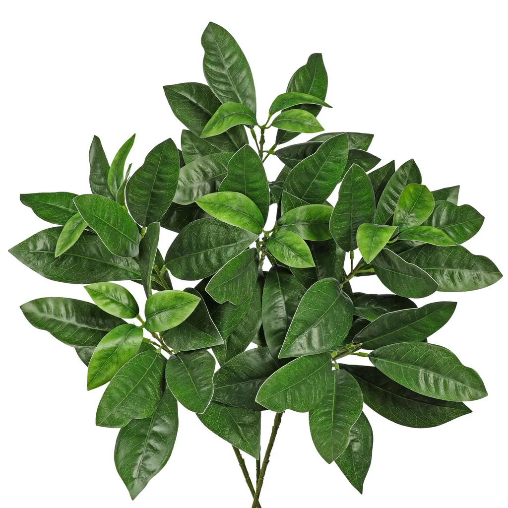 Lot de 3 branches artificielles de ficus aspect naturel vert de 76 cm