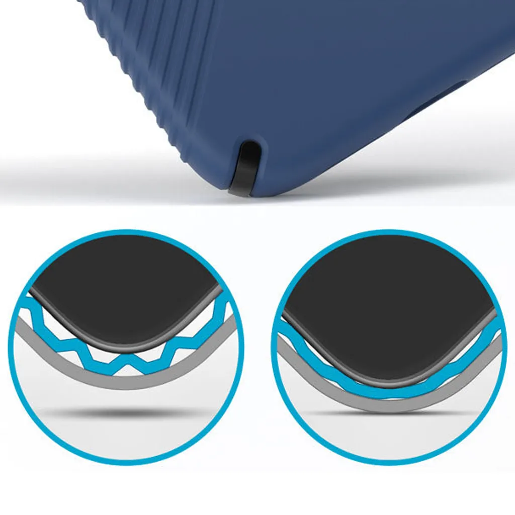 Coque iPhone 14 avec Grip Antidérapant Speck Presidio2 Microban Bleu