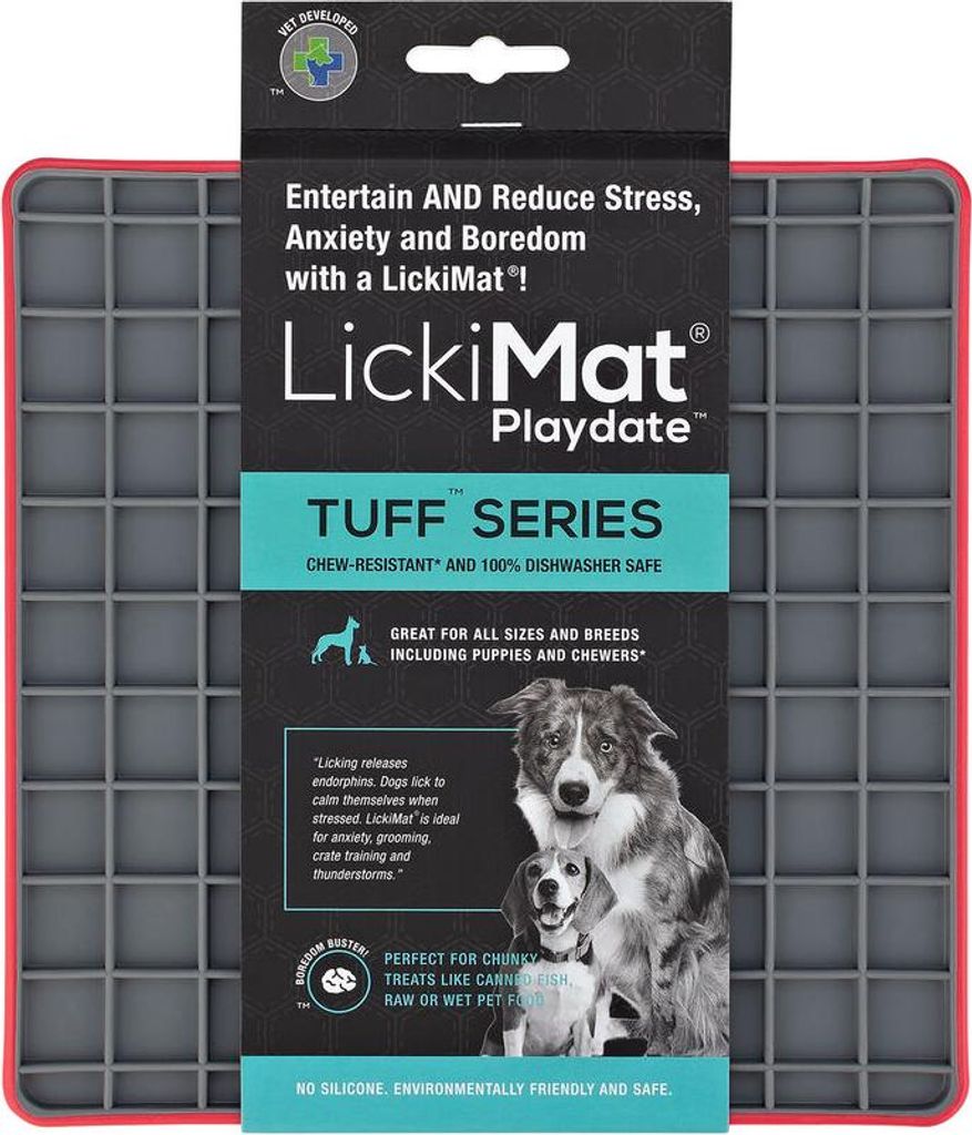 Futternapf für Hunde Lickimat Polypropylen TPR Rot