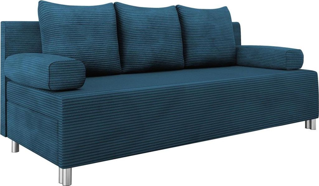 MIRJAN24 Schlafsofa Dover Cord mit Bettkasten und Schlaffunktion, Bettsofa, Couch vom Hersteller (Sofa ohne Polsterhocker, Farbe: Poso 05)