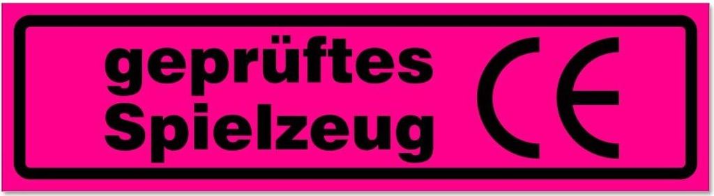 Kiwistar - Autoaufkleber - Pink - Schwarz - 60 x 16 cm - es Spielzeug invertiert - Hinweis Aufkleber Sticker für Auto, Kfz, Fahrrad, PKW, LKW