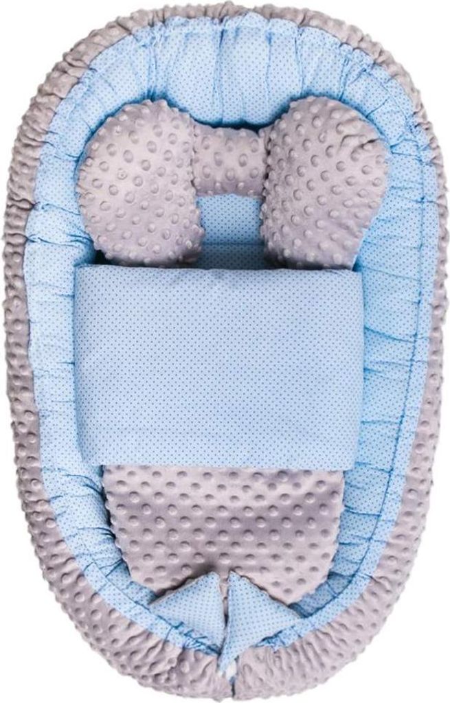 Baby-Nest mit Decke Minky Sweet Baby Belisima blau