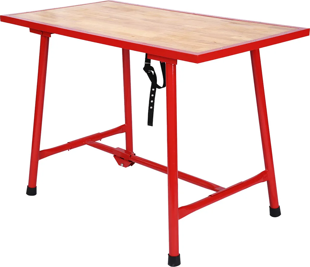 Établi d'atelier pliant 120x62,5 cm - Surface de montage bois stable