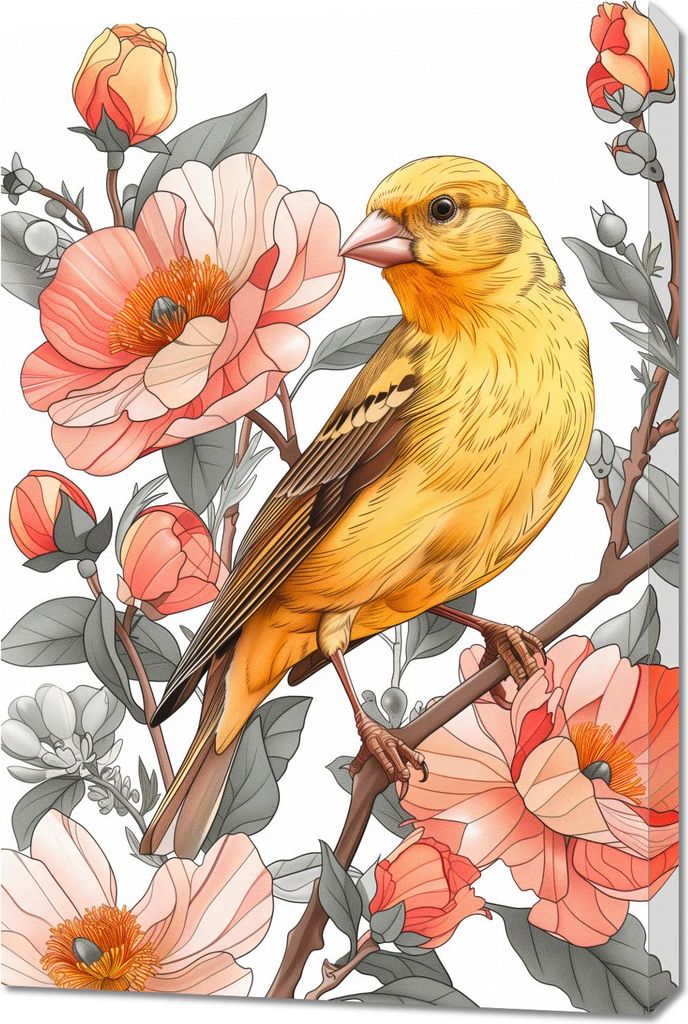 Bild 60x90cm Frühlingssänger