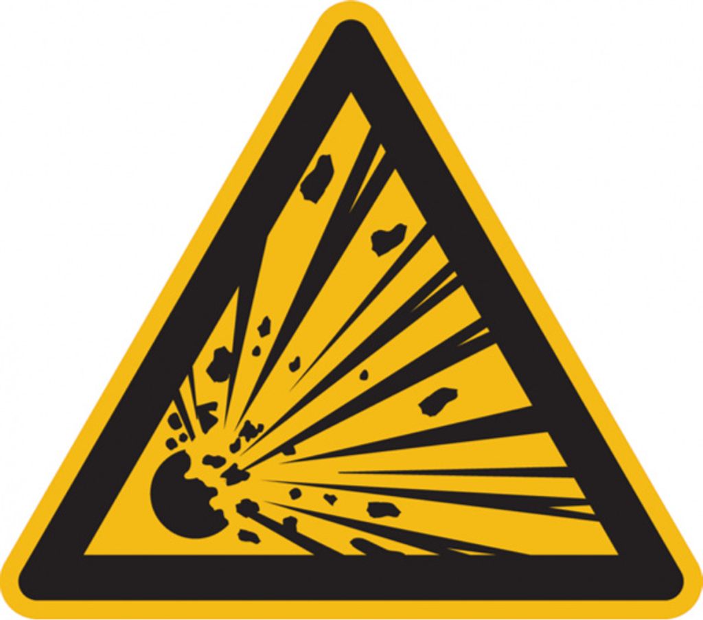 Dreifke Aufkleber Warnschild, Warnung vor explosionsgefährlichen Stoffen W00...