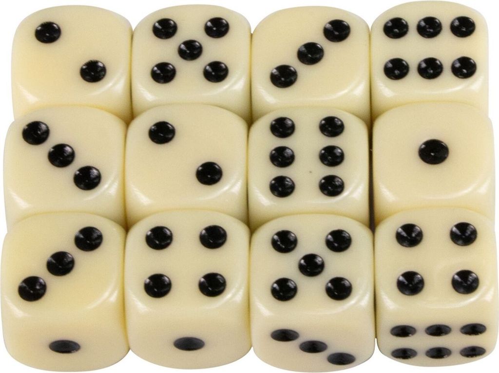 Augenwürfel -Standard Spielwürfel aus PVC -16 mm- 12 Stück Produktbild 