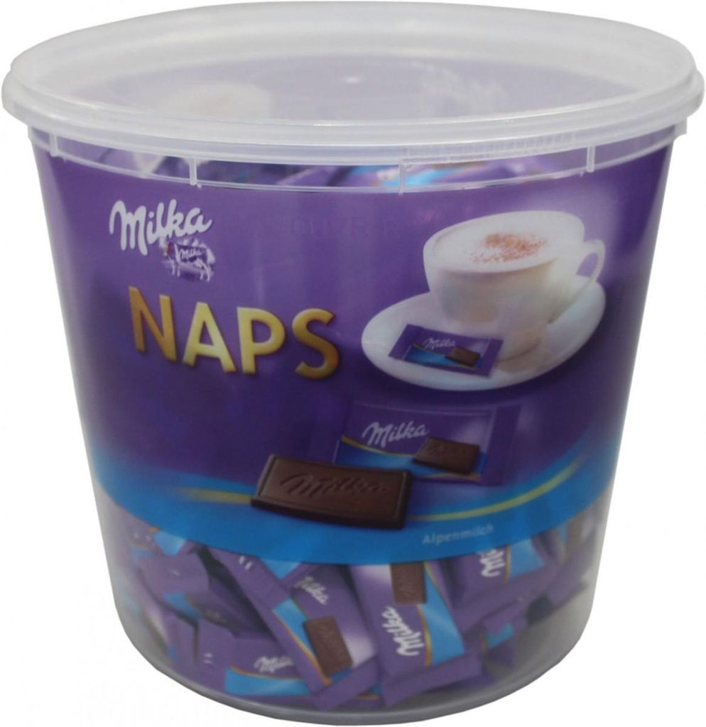 Mondelēz Milka Naps Alpine Milk puszka 207 sztuk "Idealne Zdjęcie produktu 