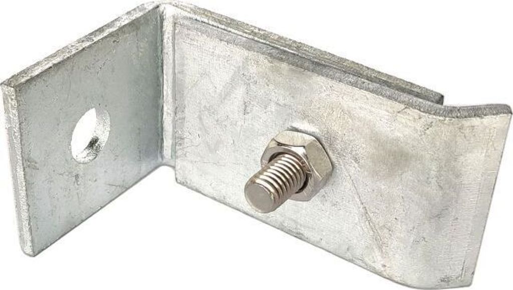 3x Zaunanschlusswinkel kurz Doppelstabmatten Zaun Winkel für Tor Befestigung Verzinkt