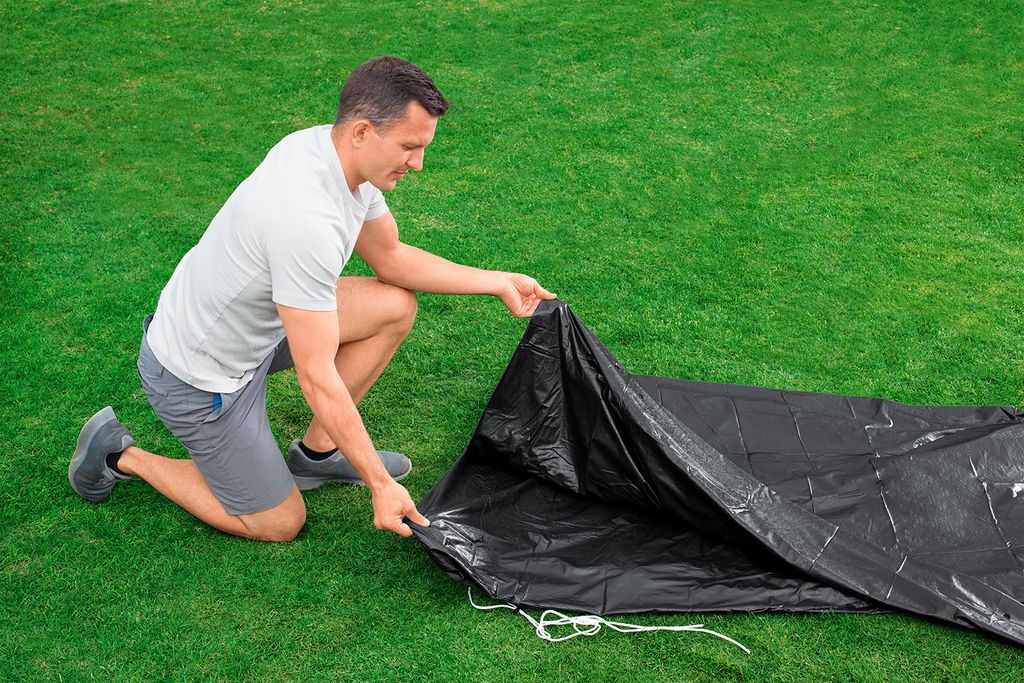 Bestway® PVC-Abdeckplane Ø 370, schwarz, rund Produktbild 5