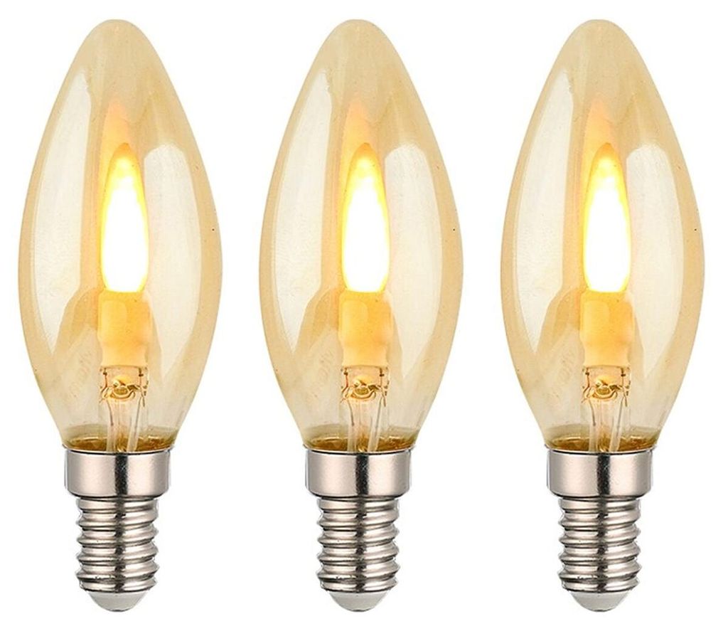 VITO E14 LED Kerzenlampe 1W 50lm 1800K 230V 3 Stück