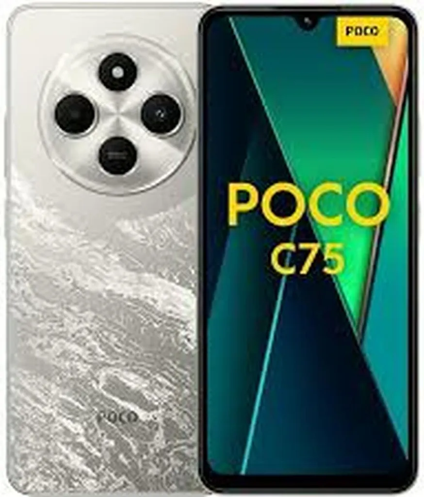 Smartphone Xiaomi POCO C75 4G avec Grand Écran et Stockage 128 Go Or