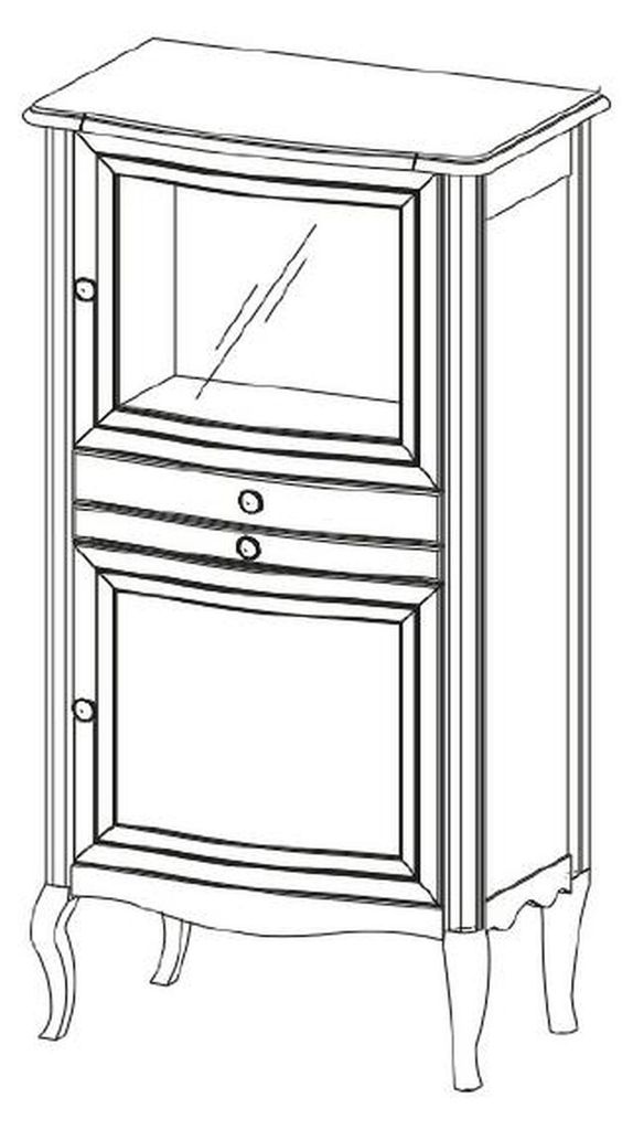 Echtholz Kommode Beistellschrank Klassische Bar Rustikale Landhaus PR-KB 1-2 L,R