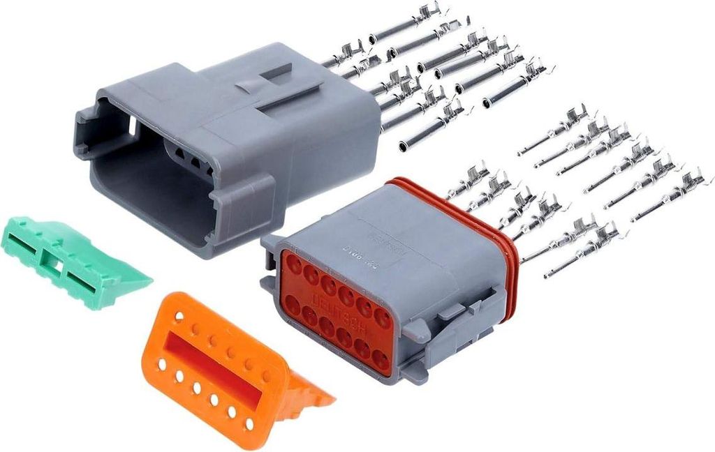 wasserdichter KfZ Industrie Stecker KALI-1212 DEUTSCH DT Set 12-polig 0,75-2,1mm² I Original vom deutschen Händler