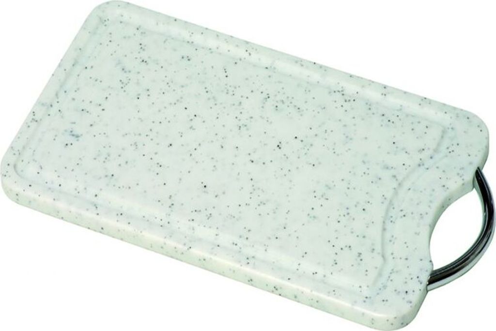 Kelomat Schneidbrett Kunststoff mit Edelstahlgriff 43/28/1,2 cm
