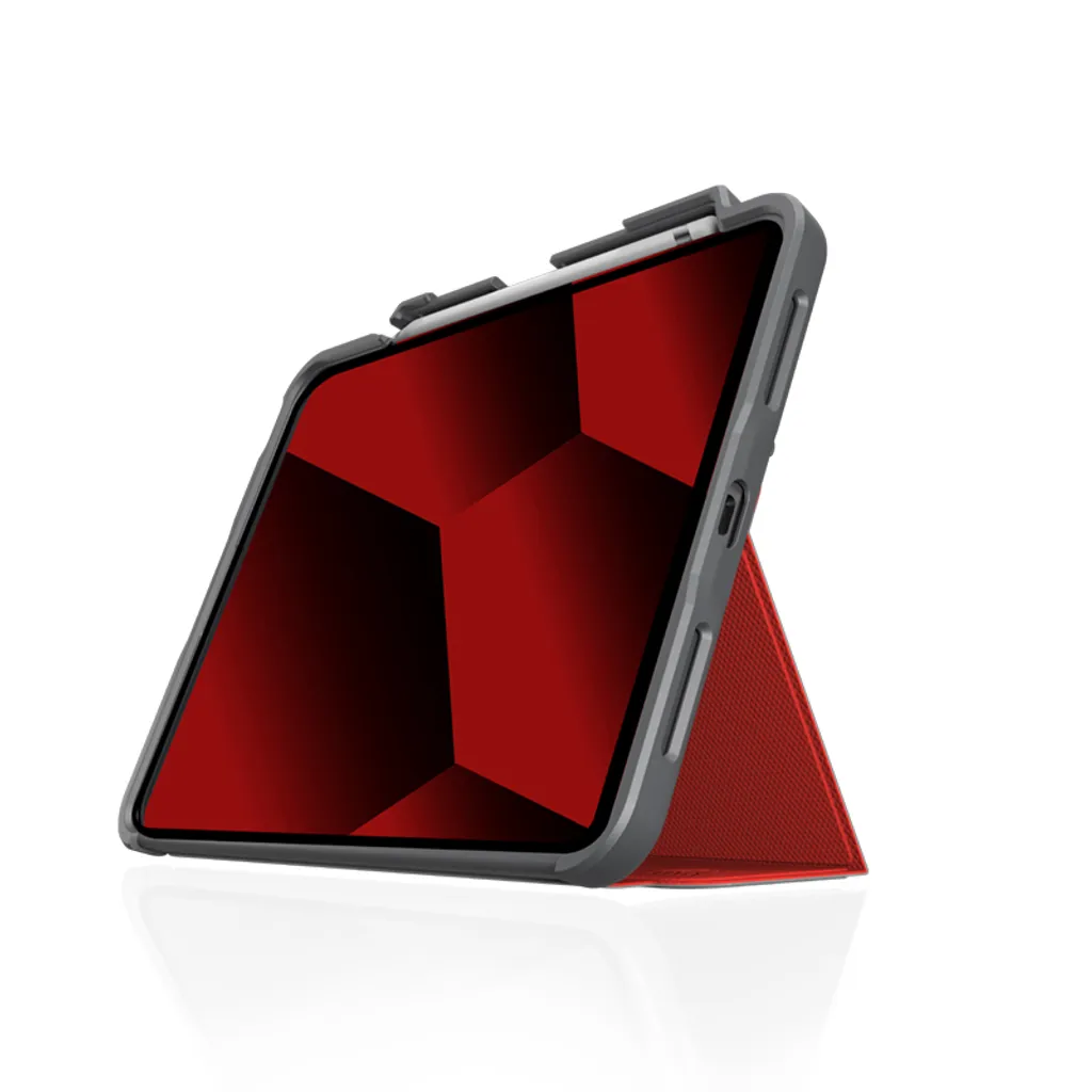Custodia iPad 10.9 2022 STM Dux Plus Rosso - Certificata MIL-STD-810G
