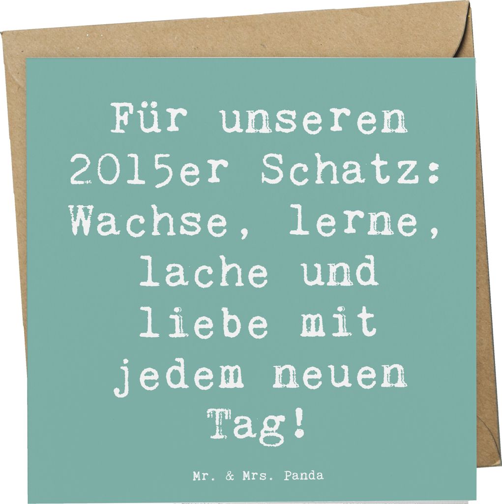 Mr. & Mrs. Panda Klappkarte Spruch 2015 Geburtstag - Meeresbrise - Geschenk, Happy Birthday, faltkarte, Grußkarte, anlasskarte, Glückwunschkarte,...