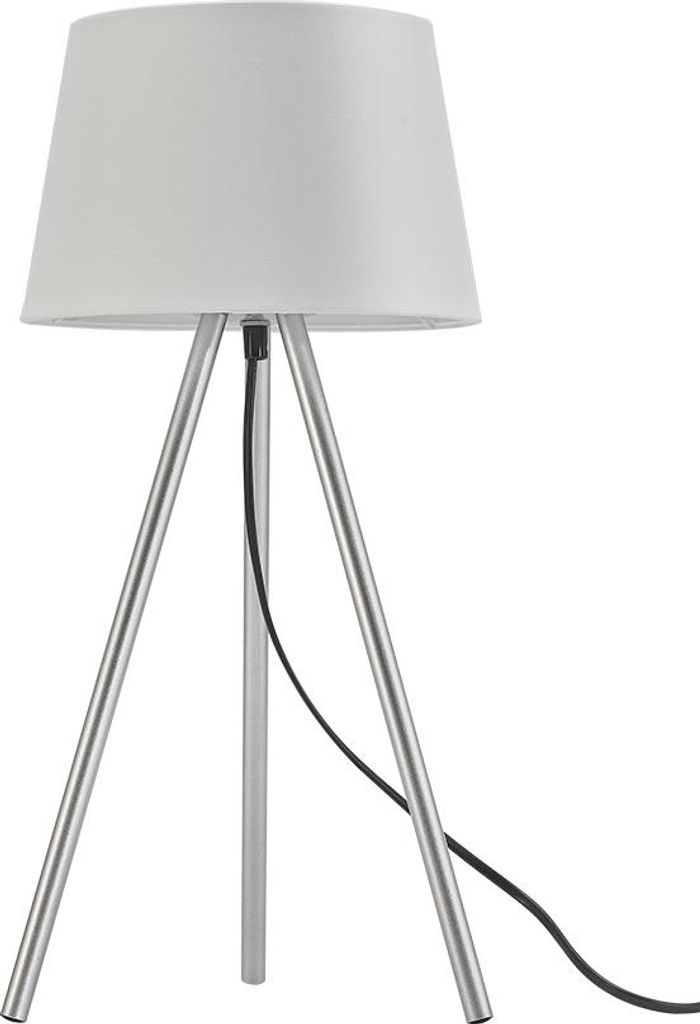 Braytron 3-Bein Beistellleuchte 48 cm E27 Fassung Modern mit Schirm Wohnzimmer Stehlampe Weiß