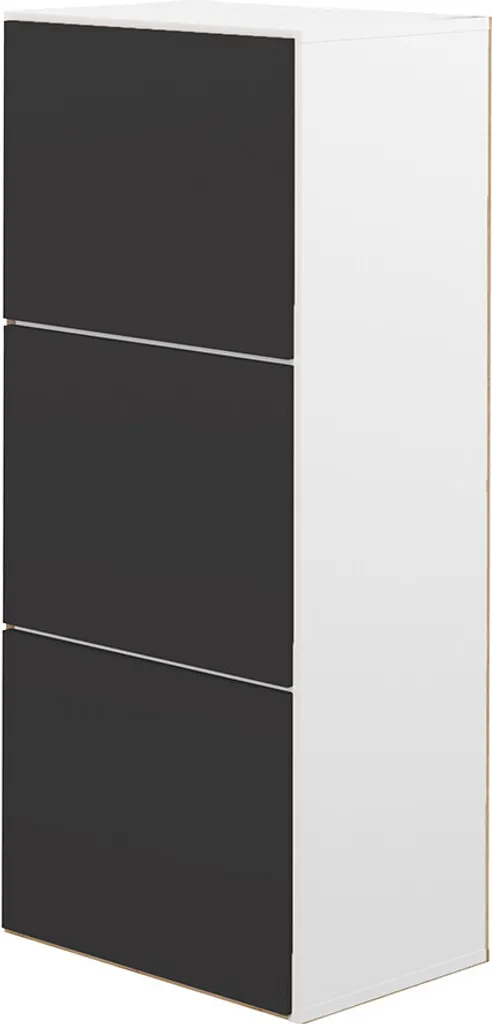 Interia Armoire à chaussures Amalia blanc et noir design moderne