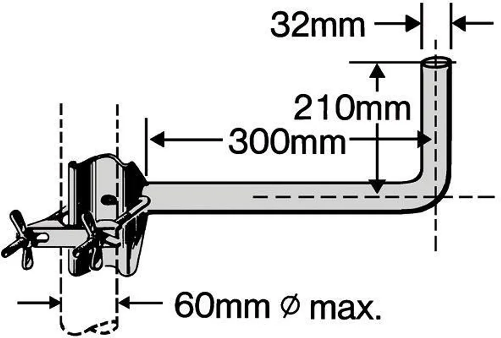 Supporto Antenna Boom ZTA 12 Professionale - Acciaio ad alta tenuta - 1