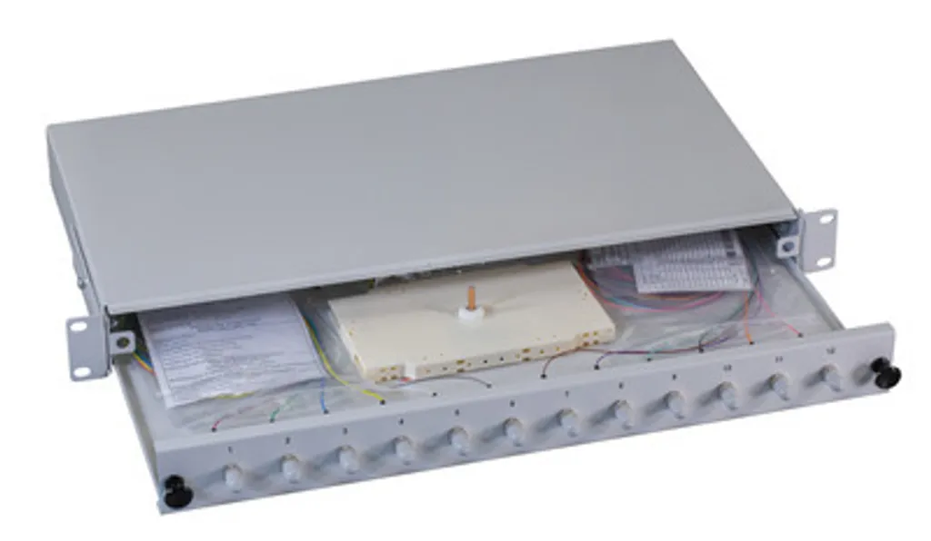 Tiroir optique ST 12 ports OM3 extensible pour baie de brassage 19"