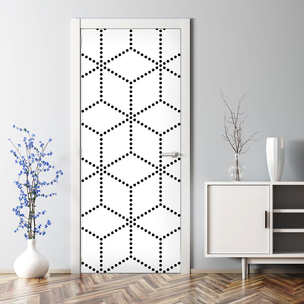 Dekorative Aufkleber selbstklebend Klebefolie Wandaufkleber Türposter Würfel Punkte Subtil 77 x 200 cm