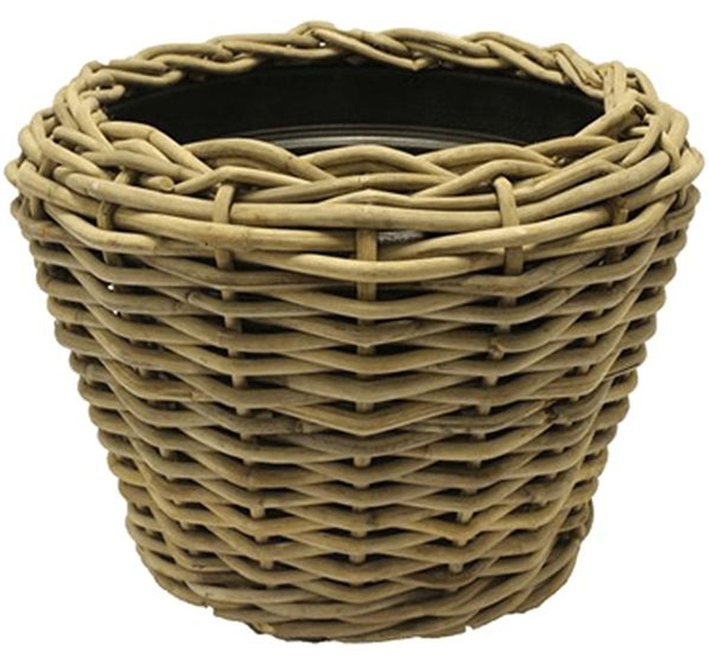VAN DER LEEDEN DRYPOT® ratanový kvetináč sivý Ø 57 cm - Obrázok produktu 