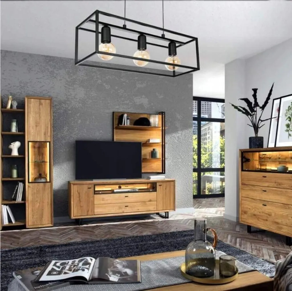 Lampada Sospensione Horus 2862/Z-B-3 Nera E27 Regolabile 3 Luci - 3