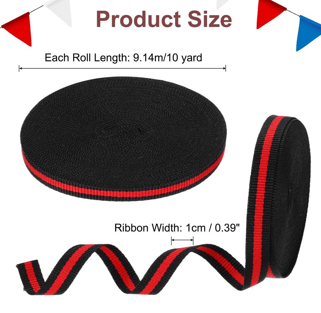 Geschenkband Hochzeit 9.14m, 10mm Breit Schleifenband, Gestreiftes Satinband fš¹r Bastelarbeiten, Geschenkverpackung, Hochzeitsdekoration (Schwar...