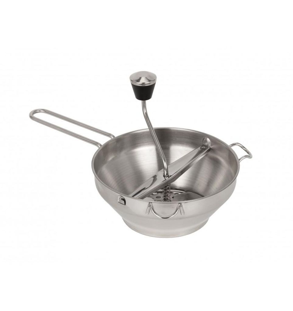 Smile SAK-12 Passiermühle aus Edelstahl – Inkl. 3 Wechselscheiben, Flotte Lotte für Obst & Gemüse, Spülmaschinenfest, Ø 19cm