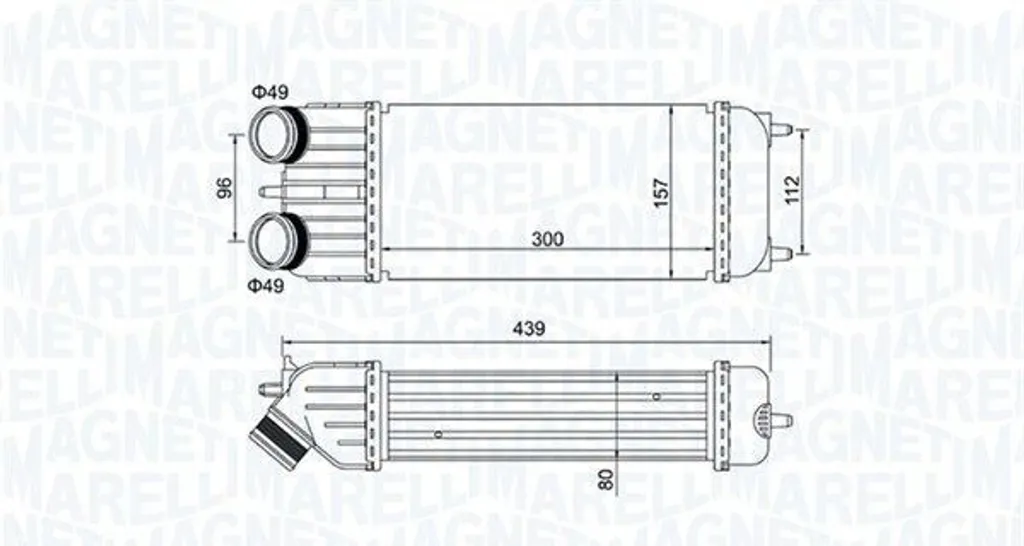 Intercooler Peugeot 207 Magneti Marelli 351319204250 - Nuovo