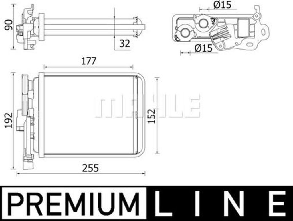 MAHLE AH 38 000P Wärmetauscher Innenraumheizung Kühler passend für PEUGEOT 308 SW II 308 II 308 II SW Kasten / Kombi (LC) 308 II Kasten / Schrä...