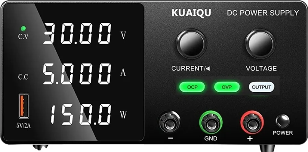 Source d'alimentation réglable 30V 5A DC pour maintenance électronique