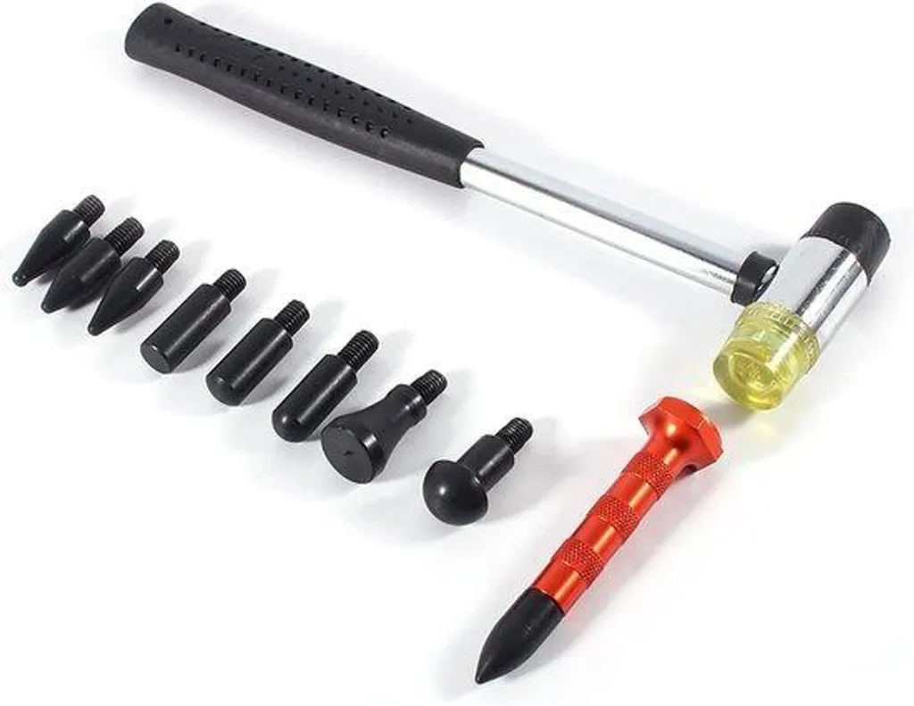 Kit de retouche peinture avec marteau à frapper pour carrosserie