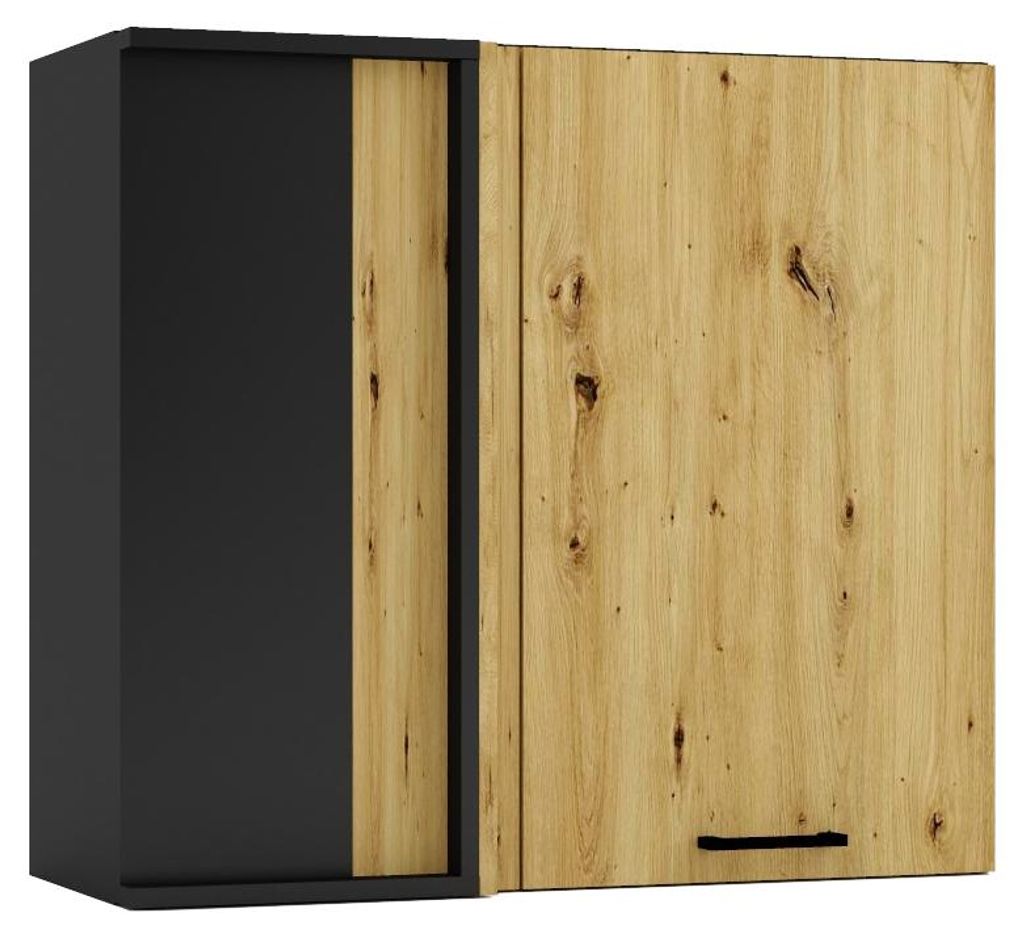 Küchenhängeschrank 80 cm - Eiche Artisan und Graphit - Produktbild 