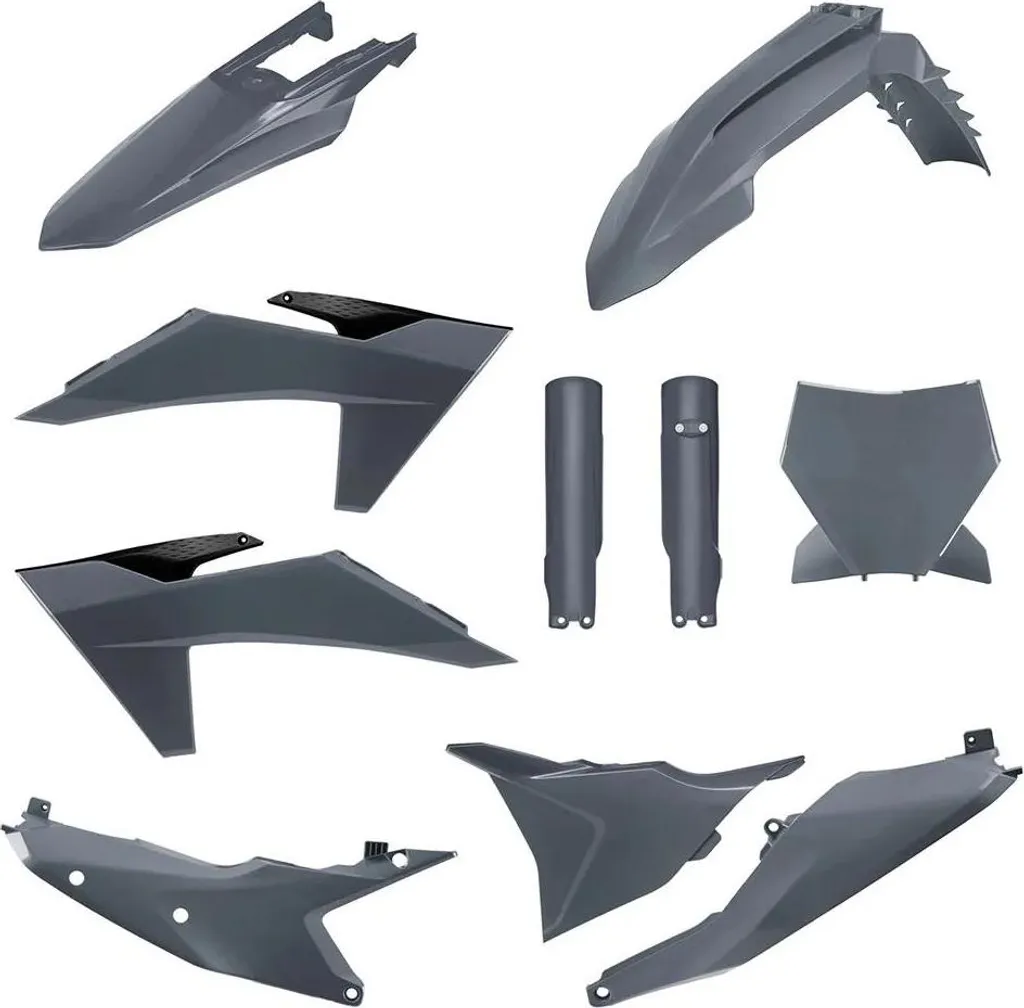 Kit plastique complet Polisport gris pour moto KTM EXC et SX-F 10 pcs