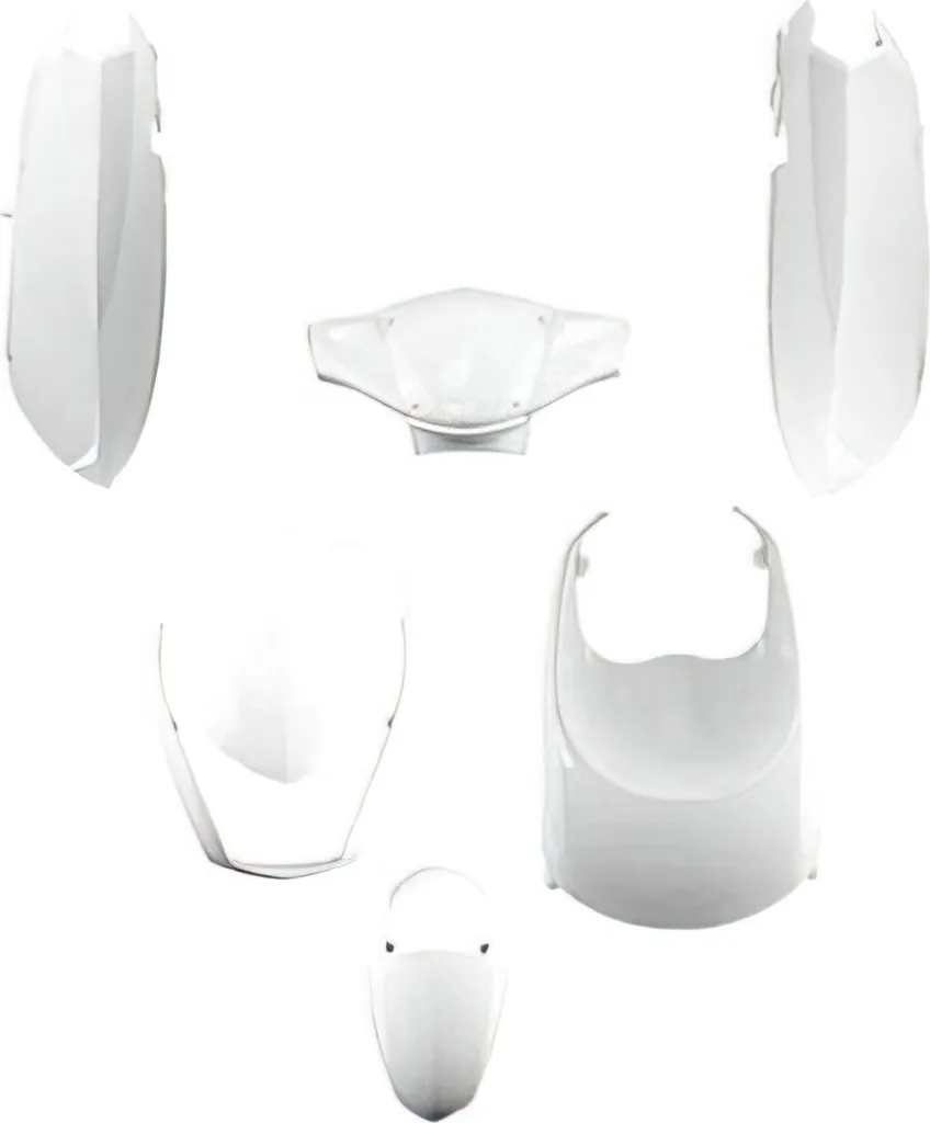 Kit carrosserie Str8 7 pièces blanc pour scooter Peugeot Kisbee