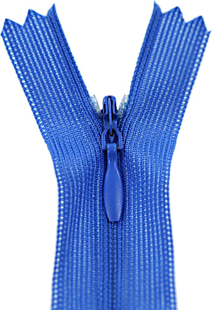 1 Reißverschluss spiral verdeckt 20cm, unteilbar, unsichtbar ,213 saphir blau