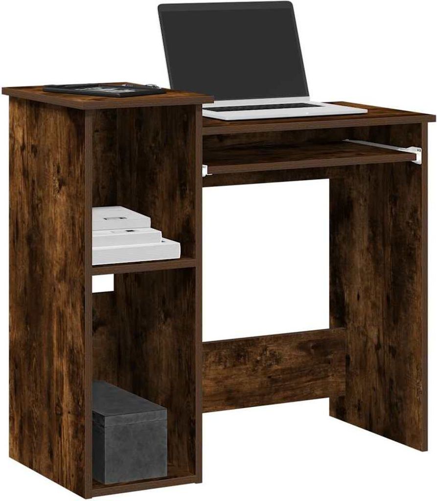 Maison Exclusive - Schreibtisch mit Regal Räuchereiche 84x40x78 cm Holzwerkstoff